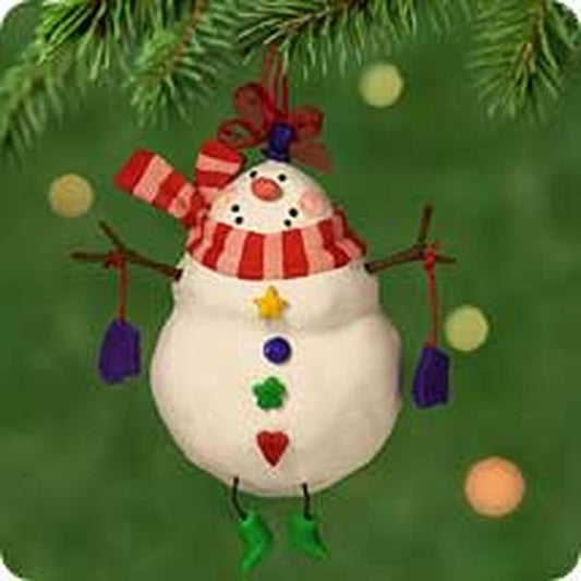 Aunt Krismas 'Happy Snowman ' ornament by Nina Aube. Year: 2001 - N/A series #0. 'Mint In Box' condition.