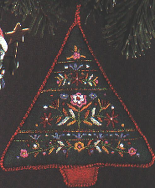 Aunt Krismas 'Embroidered Tree' ornament by Hallmark. Year: 1982 - N/A series #0. 'No Box' condition.