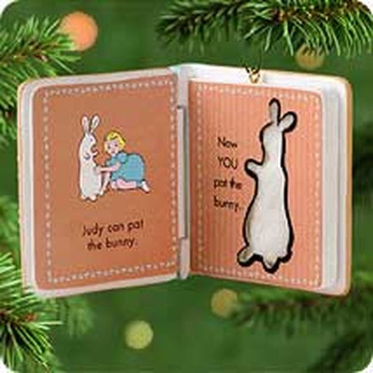 Aunt Krismas 'Pat the Bunny' ornament by Kristina Kline. Year: 2001 - Little Golden Books  series #0. 'Mint In Box' condition.