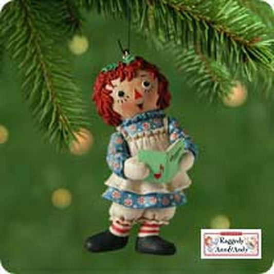 Aunt Krismas 'Raggedy Ann' ornament by Anita Marra Rogers. Year: 2001 - Raggedy Ann & Andy  series #0. 'Mint In Box' condition.