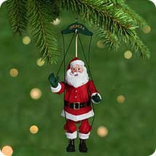 Aunt Krismas 'Santa Claus Marionette' ornament by Ken Crow. Year: 2001 - N/A series #0. 'Mint In Box' condition.