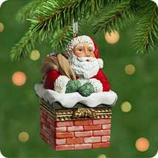 Aunt Krismas 'Santa's Sweet Surprise' ornament by LaDene Votruba. Year: 2001 - N/A series #0. 'Mint In Box' condition.