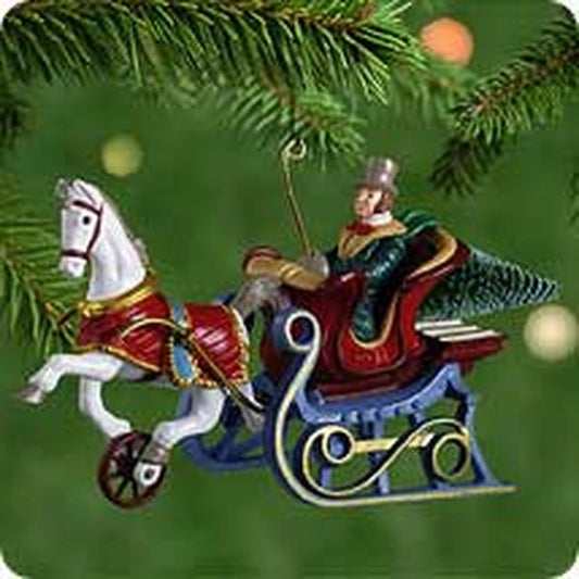Aunt Krismas 'Victorian Sleigh ' ornament by Ken Crow. Year: 2001 - N/A series #0. 'Mint In Box' condition.