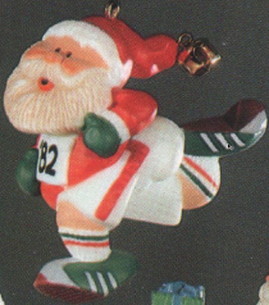 Aunt Krismas 'Jogging Santa' ornament by Peter Dutkin. Year: 1982 - N/A series #0. 'No Box' condition.