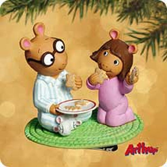 Aunt Krismas 'Arthur & DW' ornament by Kristina Kline. Year: 2002 - Arthur  series #0. 'Mint In Box' condition.