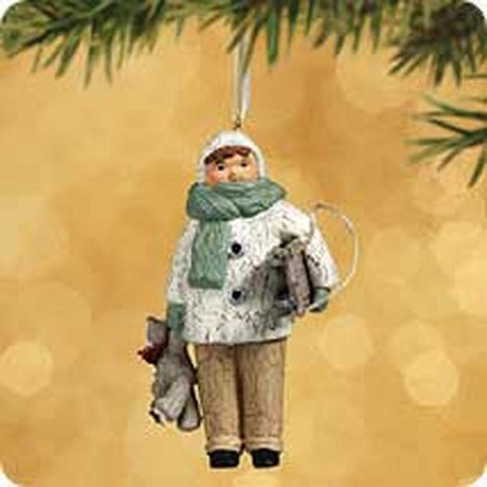 Aunt Krismas 'A Winter’s Ride' ornament by Linda Sickman. Year: 2002 - Memories of Christmas  series #0. 'Mint In Box' condition.