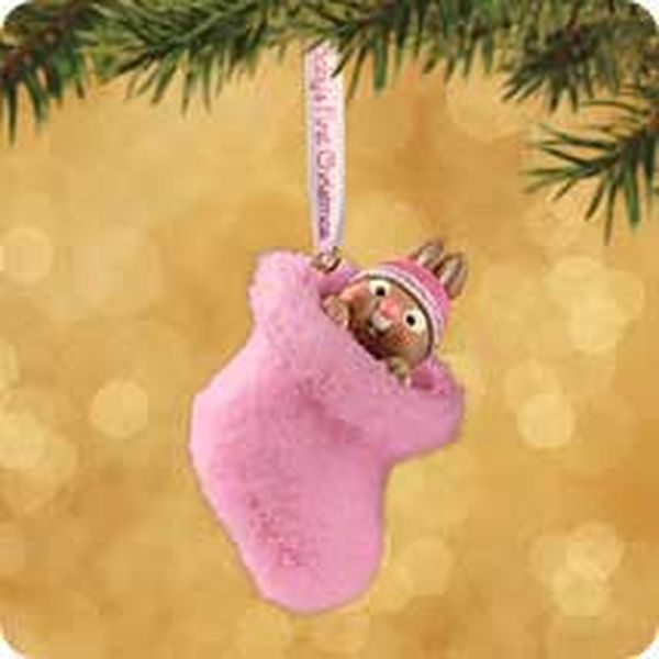Aunt Krismas 'Baby’s First - Pink Bootie' ornament by Nina Aube. Year: 2002 - N/A series #0. 'Mint In Box' condition.