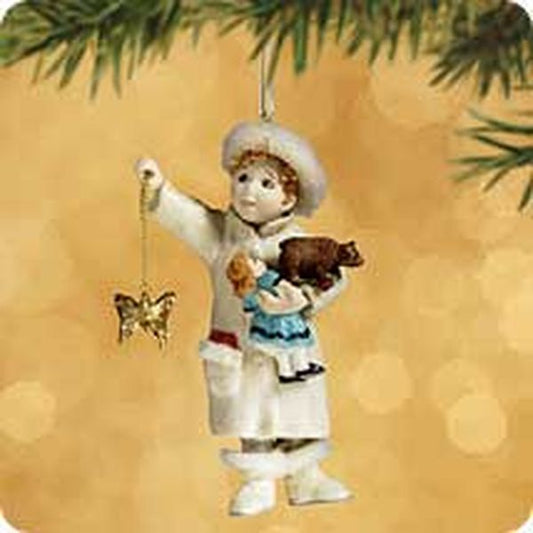 Aunt Krismas 'Joyous Angel' ornament by Sue Tague. Year: 2002 - Memories of Christmas  series #0. 'Mint In Box' condition.