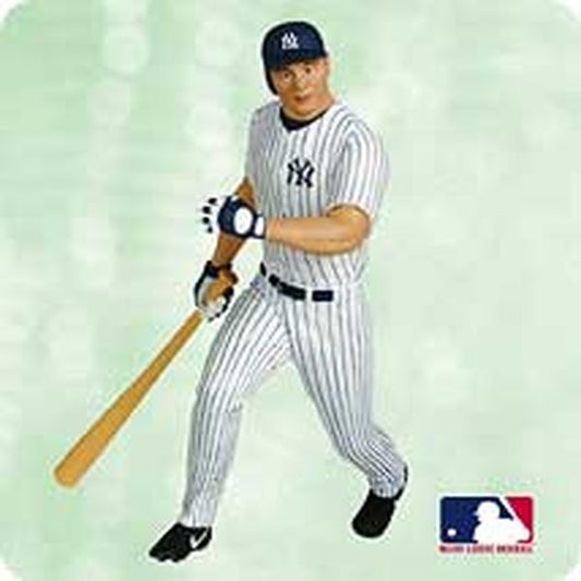 Aunt Krismas 'Jason Giambi' ornament by Dill Rhodus. Year: 2003 - At the Ballpark series #8. 'Mint In Box' condition.