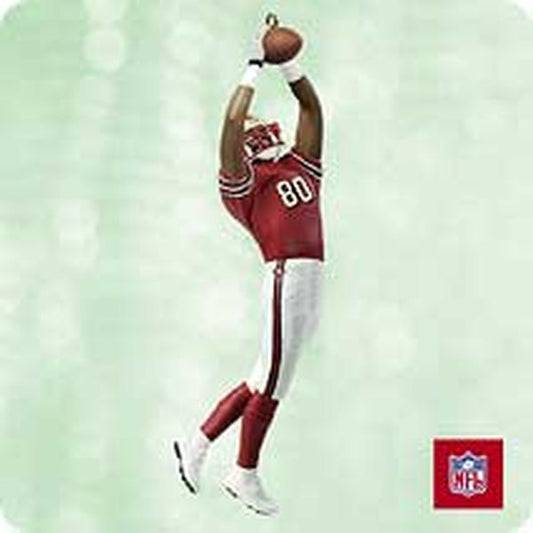 Aunt Krismas 'Jerry Rice - San Francisco 49ers' ornament by Dill Rhodus. Year: 2003 - Football Legends series #9. 'Mint In Box' condition.
