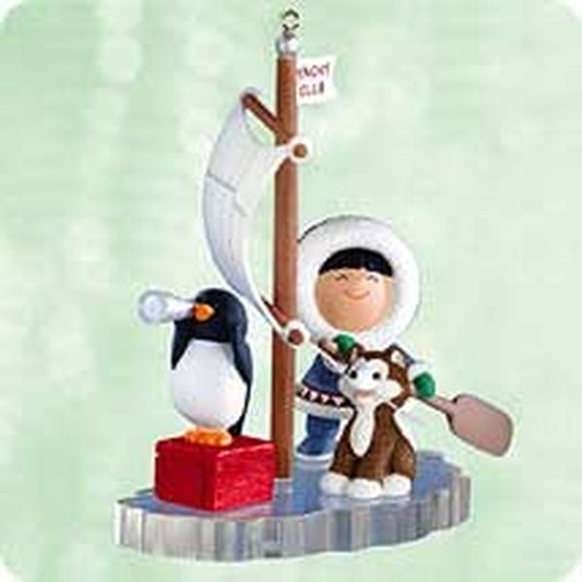Aunt Krismas 'Yacht Club' ornament by Ed Seale. Year: 2003 - Frosty Friends series #24. 'Mint In Box' condition.