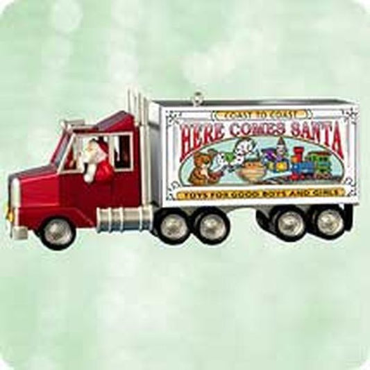 Aunt Krismas 'Santa's Big Rig' ornament by Linda Sickman. Year: 2003 - Here Comes Santa series #25. 'Mint In Box' condition.