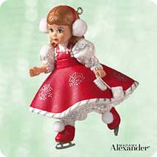 Aunt Krismas 'Holiday Snowflake Skater' ornament by John (Collin) Francis . Year: 2003 - Madame Alexander series #8. 'Mint In Box' condition.