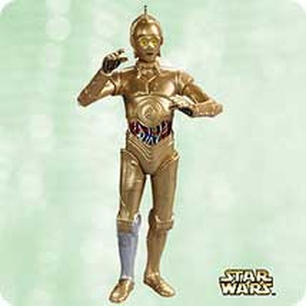 Aunt Krismas 'C-3PO' ornament by Kristina Kline. Year: 2003 - Star Wars series #7. 'Mint In Box' condition.