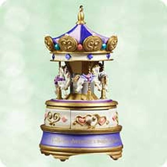 Aunt Krismas 'Jewelry Box Carousel' ornament by Ken Crow. Year: 2003 - Treasures and Dreams series #2. 'Mint In Box' condition.