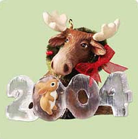 Aunt Krismas 'Moose' ornament by Tammy Haddix. Year: 2004 - Cool Decade series #5. 'Mint In Box' condition.