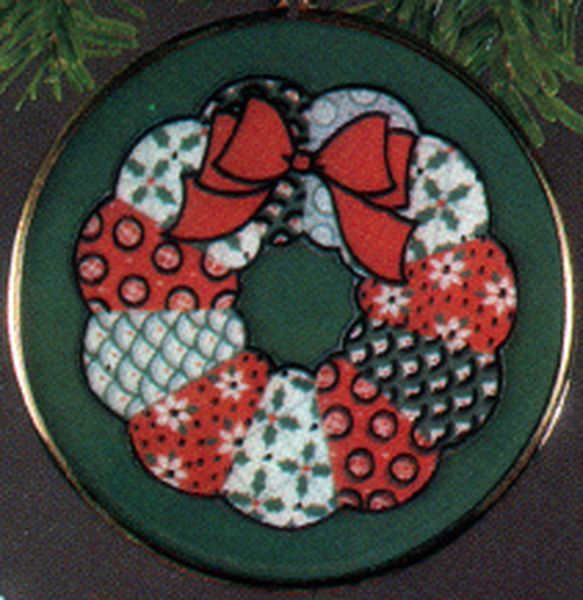 Aunt Krismas 'Enameled Christmas Wreath' ornament by Hallmark. Year: 1983 - N/A series #0. 'No Box' condition.