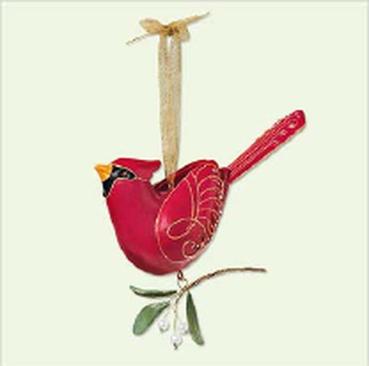 Aunt Krismas 'Northern Cardinal' ornament by LaDene Votruba. Year: 2005 - Beauty of Birds series #1. 'Mint In Box' condition.