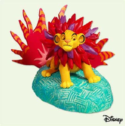 Aunt Krismas 'Mighty Simba' ornament by Hallmark. Year: 2005 - Lion King  series #0. 'Mint In Box' condition.