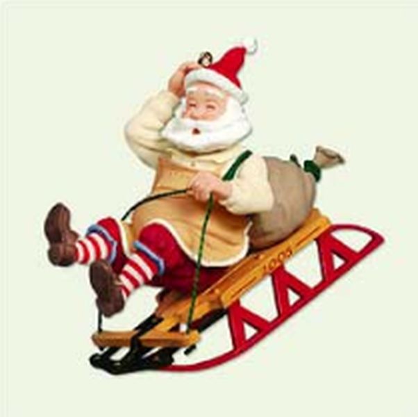 Aunt Krismas 'Toymaker Santa' ornament by Ken Crow. Year: 2005 - Toymaker Santa series #6. 'Mint In Box' condition.