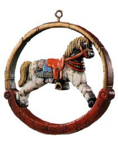 Aunt Krismas 'Rocking Horse (Nostalgia)' ornament by Linda Sickman. Year: 1975 - N/A series #0. 'No Box' condition.