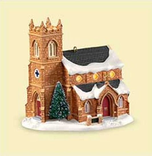 Aunt Krismas 'Old Stone Church' ornament by Tracy Larsen. Year: 2006 - Candlelight Services series #9. 'Mint In Box' condition.