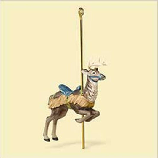 Aunt Krismas 'Prancing Reindeer' ornament by Kristina Kline. Year: 2006 - Carousel Ride series #3. 'Mint In Box' condition.