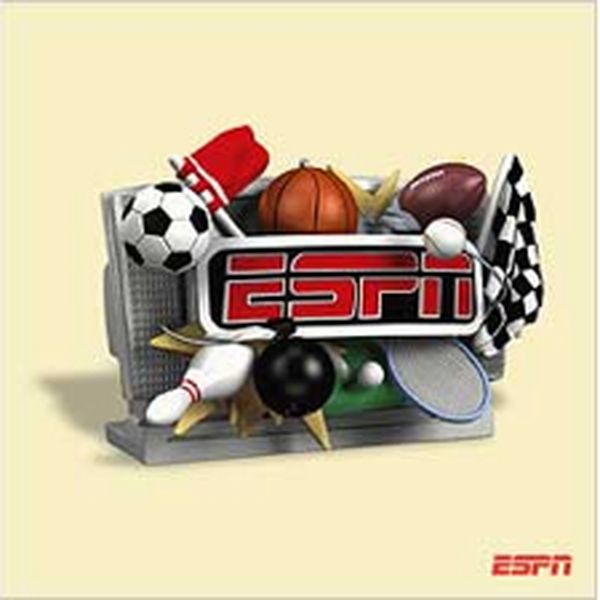 Aunt Krismas 'ESPN' ornament by Lane Feuer. Year: 2006 - ESPN  series #0. 'Mint In Box' condition.