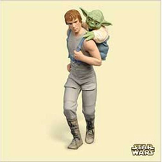 Aunt Krismas 'Luke Skywalker and Yoda' ornament by Kristina Kline. Year: 2006 - Star Wars series #10. 'Mint In Box' condition.