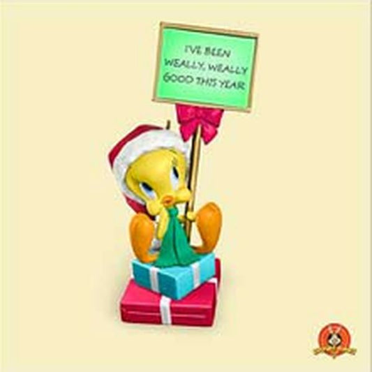 Aunt Krismas 'Twuthful Tweety' ornament by John (Collin) Francis . Year: 2006 - Looney Tunes  series #0. 'Mint In Box' condition.