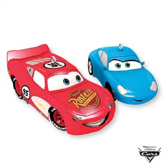 Aunt Krismas 'Lightning Mcqueen and Sally' ornament by Hallmark. Year: 2007 - Disney  series #0. 'Mint In Box' condition.