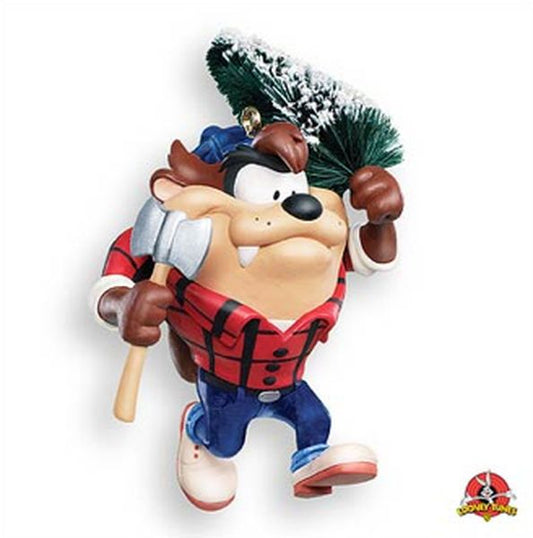 Aunt Krismas 'Me Get Tree! - Taz' ornament by Robert Chad. Year: 2007 - Looney Tunes  series #0. 'Mint In Box' condition.