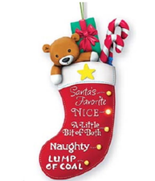 Aunt Krismas 'Naughty or Nice Stocking' ornament by Tammy Haddix, Katrina Bricker. Year: 2007 - N/A series #0. 'Mint In Box' condition.