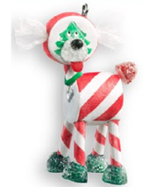Aunt Krismas 'Peppermint Pup' ornament by Sue Tague. Year: 2007 - N/A series #0. 'Mint In Box' condition.