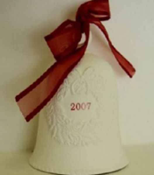 Aunt Krismas 'Porcelain Dated Bell' ornament by Hallmark. Year: 2007 - N/A series #0. 'Mint In Box' condition.
