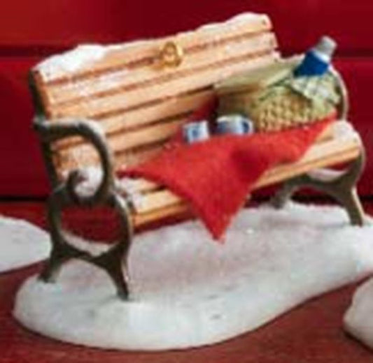 Aunt Krismas 'Cozy Bench' ornament by Joanne Eschrich. Year: 2007 - Winter Park  series #0. 'Mint In Box' condition.