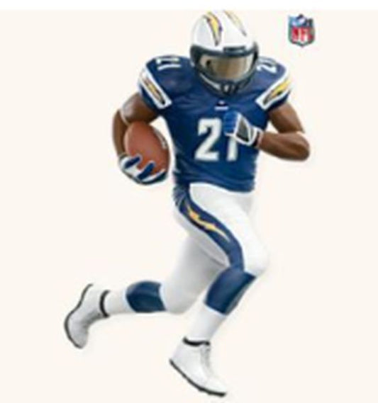 Aunt Krismas 'Ladainian Tomlinson' ornament by Anita Marra Rogers. Year: 2008 - Football Legends series #14. 'Damaged Box' condition.
