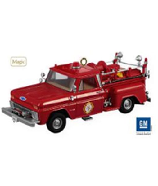 Aunt Krismas '1965 Chevrolet Fire Engine' ornament by Hallmark. Year: 2009 - Fire Brigade series #7. 'Mint In Box' condition.