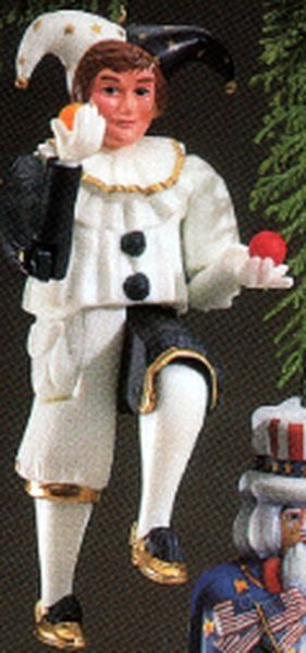 Aunt Krismas 'Holiday Jester' ornament by Linda Sickman. Year: 1984 - N/A series #0. 'Mint In Box' condition.