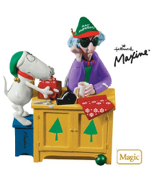 Aunt Krismas 'Bah Humbug!' ornament by John Wagner. Year: 2010 - Maxine  series #0. 'Mint In Box' condition.