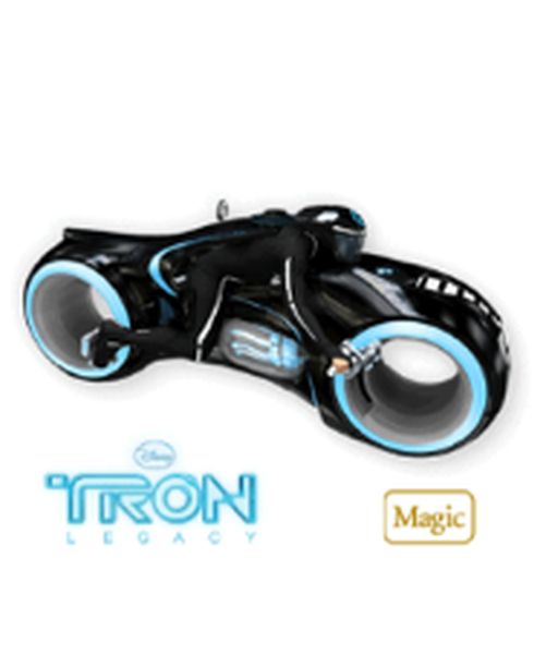 Aunt Krismas 'Light Cycle Disney's Tron Legacy' ornament by Orville Wilson. Year: 2010 - N/A series #0. 'Mint In Box' condition.