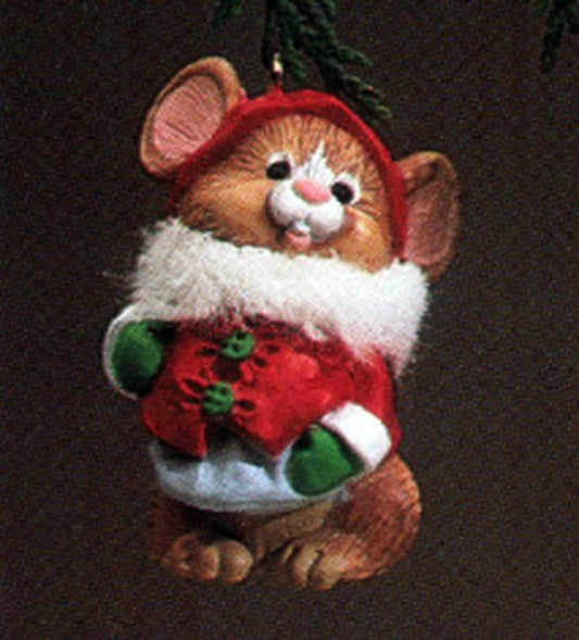 Aunt Krismas 'Santa Mouse' ornament by Bob Siedler. Year: 1984 - N/A series #0. 'Mint In Box' condition.