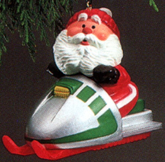 Aunt Krismas 'Snowmobile Santa' ornament by Peter Dutkin. Year: 1984 - N/A series #0. 'No Box' condition.