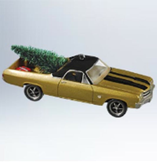 Aunt Krismas '1970 Chevrolet El Camino SS' ornament by Don Palmiter. Year: 2011 - All-American Trucks series #17. 'Mint In Box' condition.