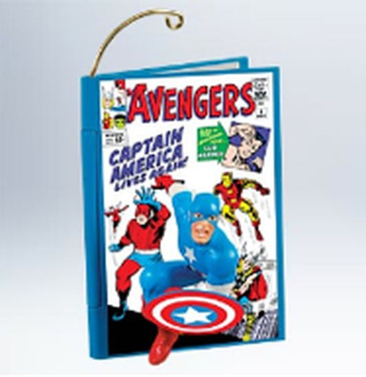 Aunt Krismas 'Captain America and the Avengers' ornament by Robert Chad. Year: 2011 - Comic Book Heroes series #4. 'Mint In Box' condition.