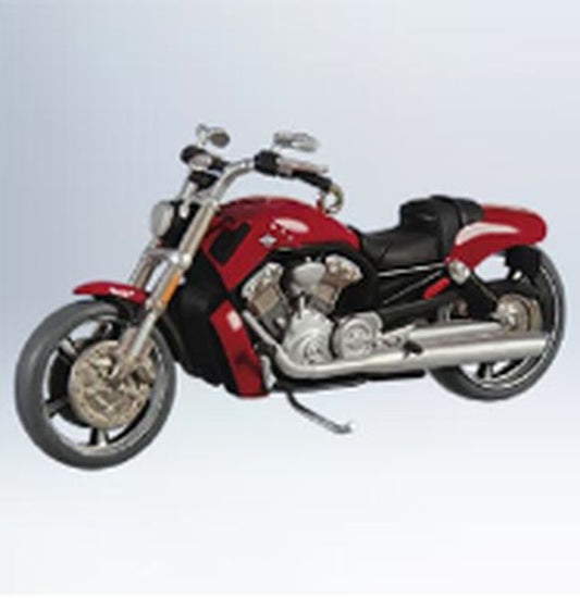 Aunt Krismas '2010 VRSC V-Rod Muscle' ornament by Don Palmiter. Year: 2011 - Harley-Davidson Motorcycle Milestones series #13. 'Mint In Box' condition.