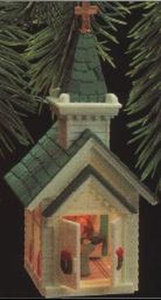 Aunt Krismas 'Village Church' ornament by Donna Lee. Year: 1984 - N/A series #0. 'No Box' condition.