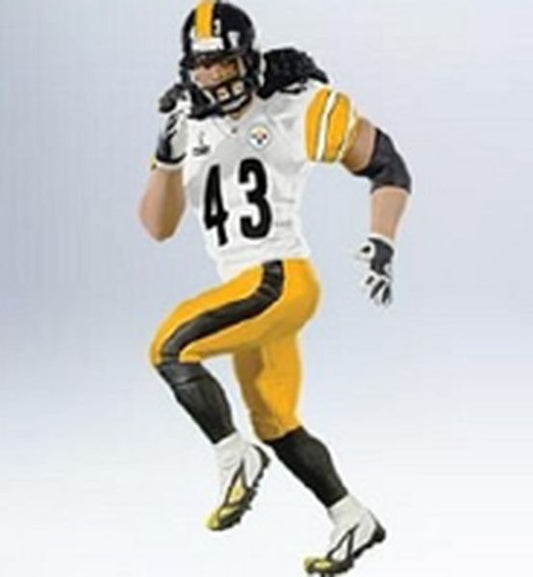 Aunt Krismas 'Troy Polamalu' ornament by Valerie Shanks. Year: 2011 - Football Legends series #0. 'Mint In Box' condition.