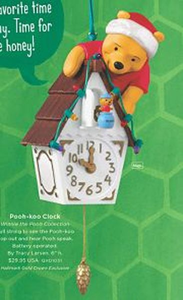 Aunt Krismas 'Pooh-koo Clock' ornament by Tracy Larsen. Year: 2012 - Winnie the Pooh Collection  series #0. 'Mint In Box' condition.