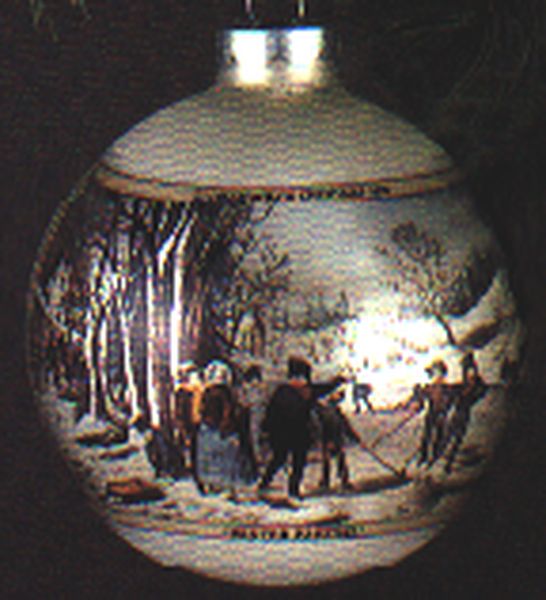 Aunt Krismas 'Currier & Ives (Amer. Winter)' ornament by Hallmark. Year: 1976 - N/A series #0. 'No Box' condition.